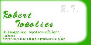 robert topolics business card